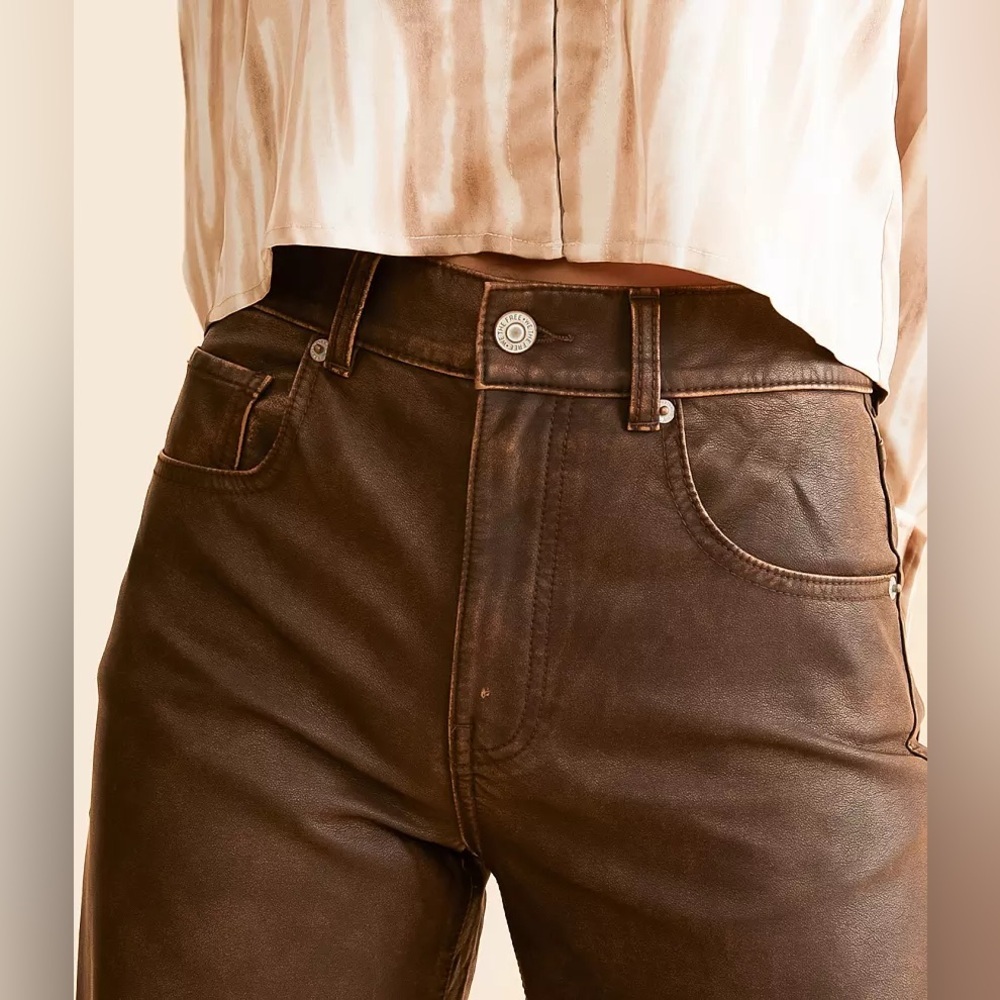 New! We The Free x Free People Misha Brown Barrel Balloon Wide Leg Pants🤎 26 NWT - Picture 8 of 14